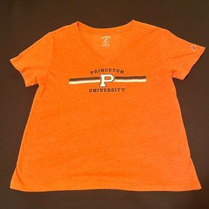 Princeton University Orange Ladies V-Neck T-Shirt - Medium